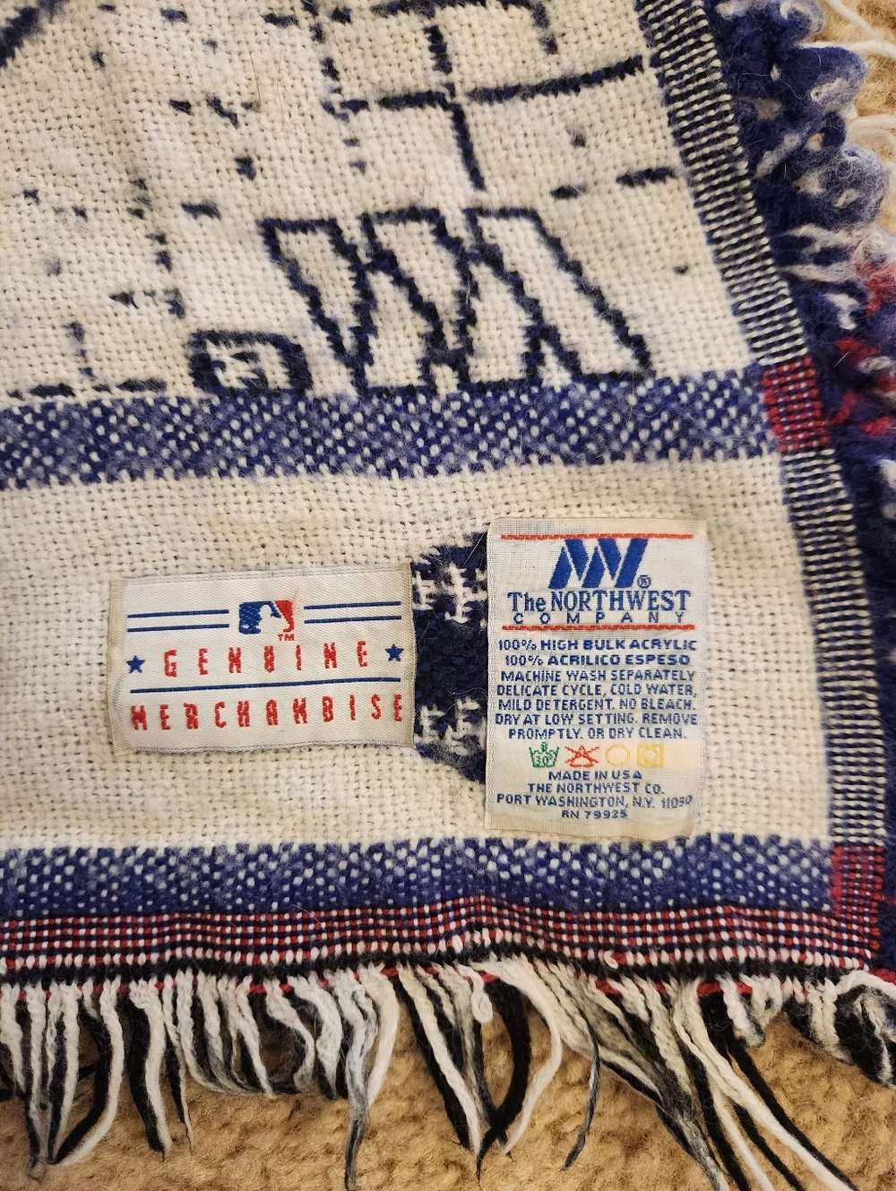 Vintage MLB‎ Atlanta Braves Baseball Throw Blanket Made in USA Tapestry #D